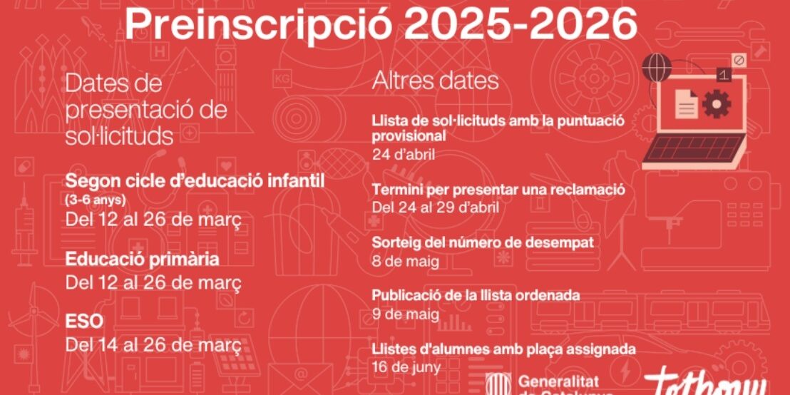 Dates preinscripció